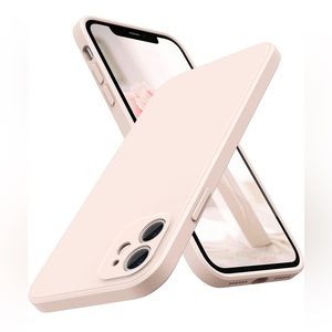 SURPHY light pink Square silicone iPhone 11 Case with Camera protection.
